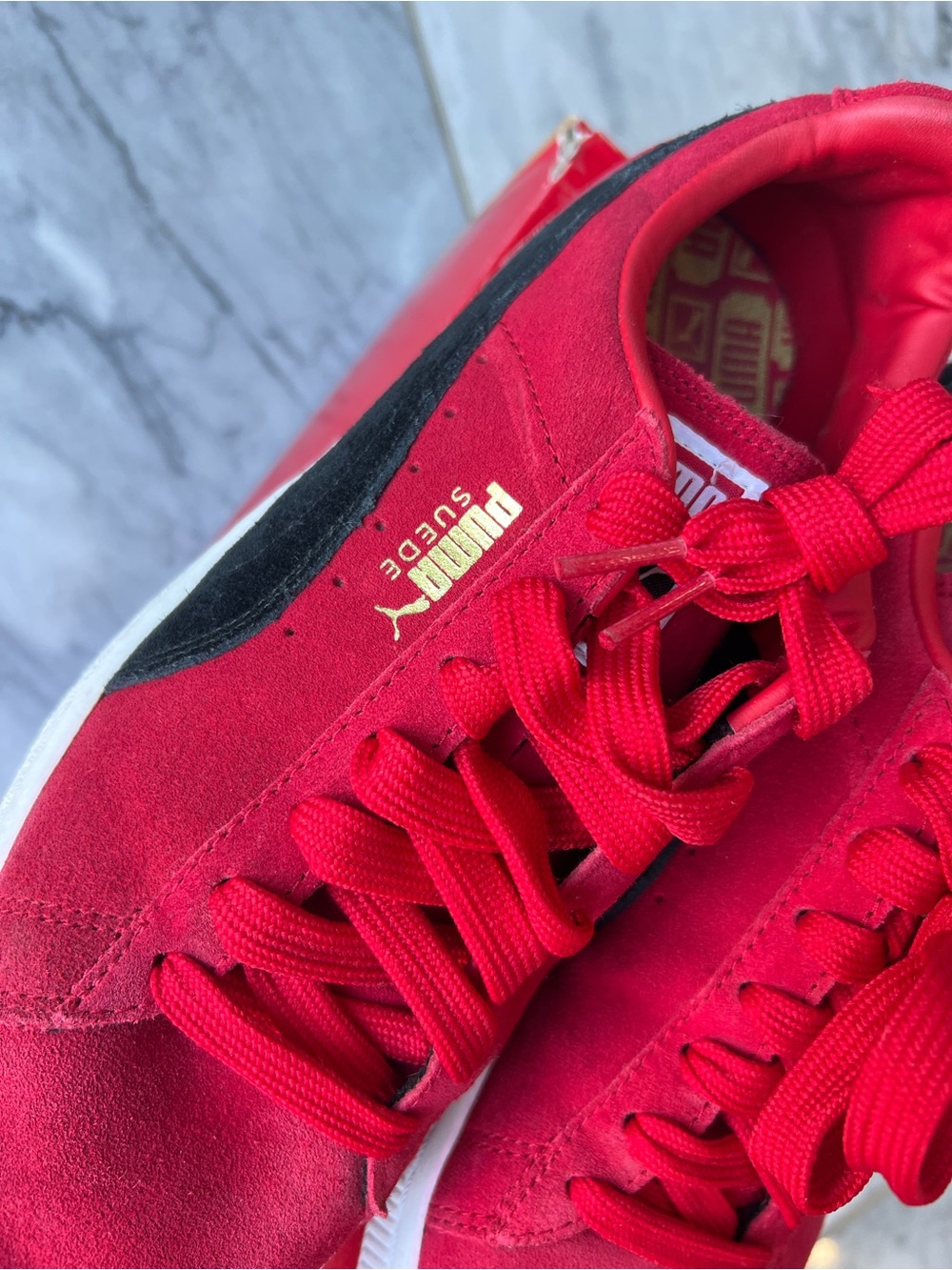 PUMA Suede Classic – Ribbon Red / Puma Black – Men's Size 9 - Picture 6 of 8